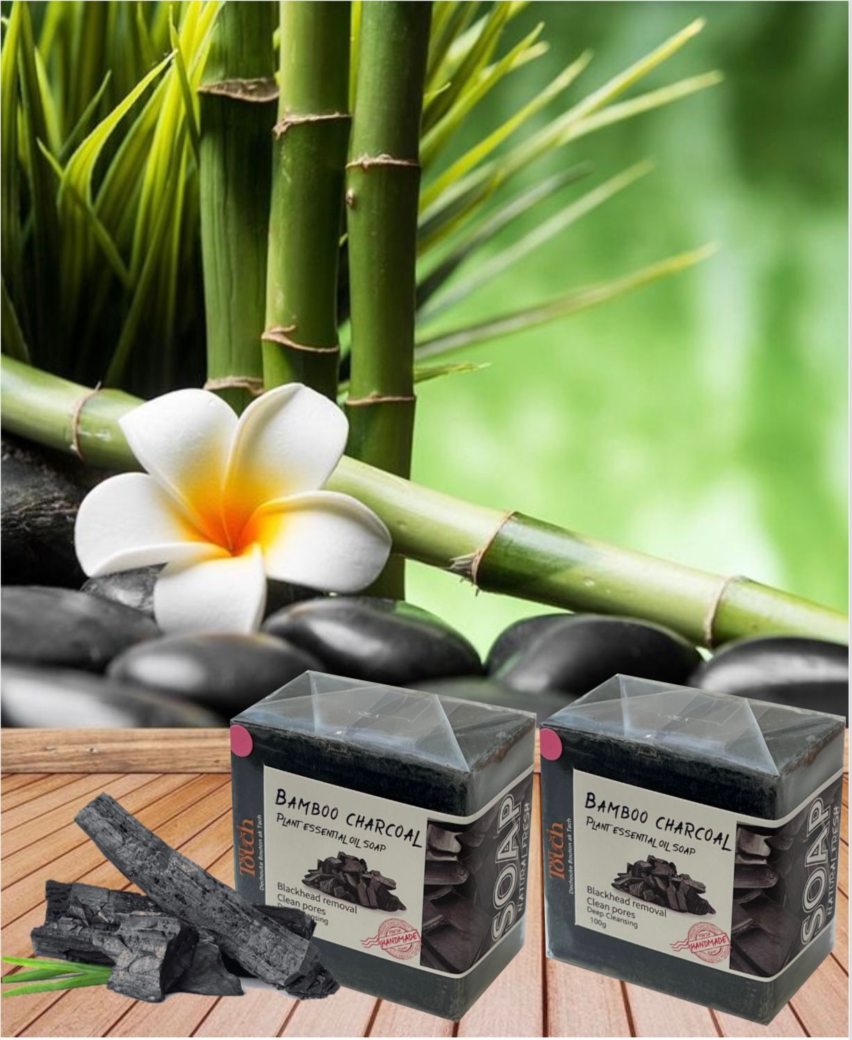 KET TOUCH BAMBOO CHARCOAL PLANT ESSENTIEL OIL SOAP